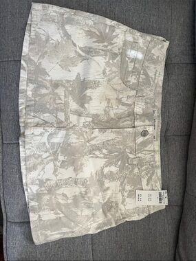 Hollister Neutral Camo Print Mini Skirt